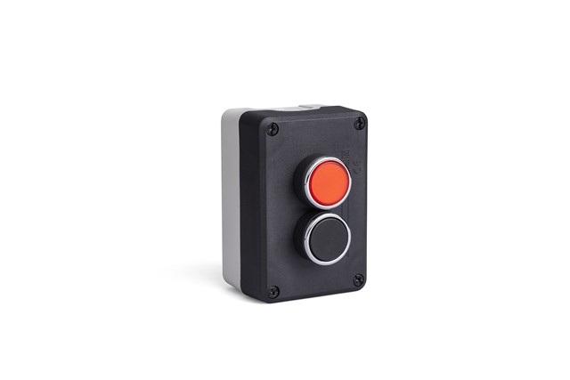 P Series Plastic 2 Holes BDHM + BDDK + C3BK (NO) + C4BK (NC) Black-Grey Control Box